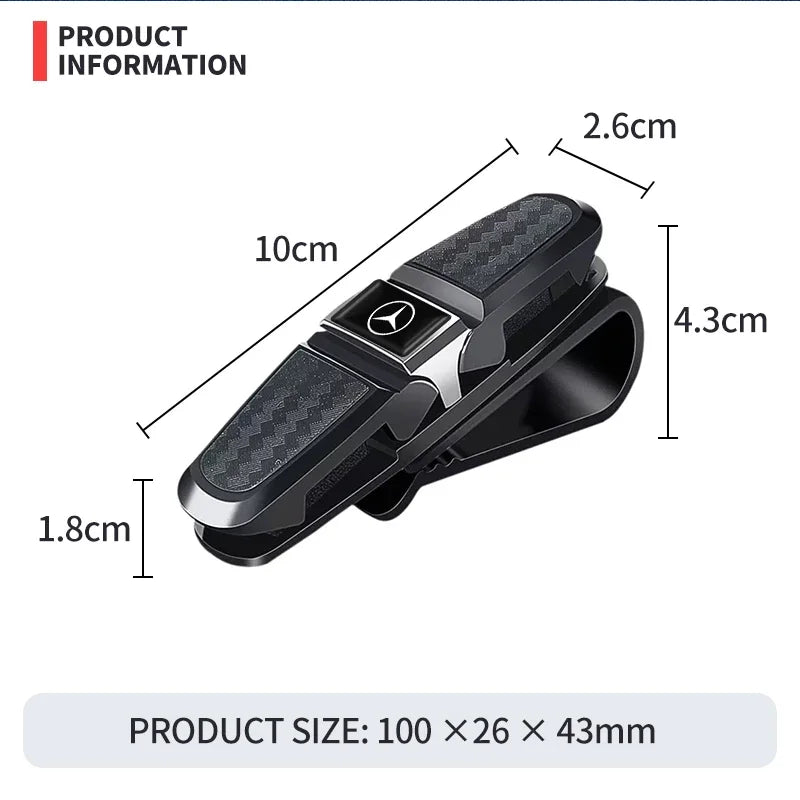 Mercedes Benz AMG Car Glasses Holder 180 Degree Rotation 