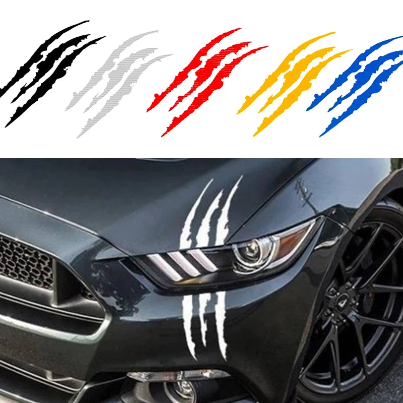 Reflective Monster Claw Scratch Stripe for Headlight