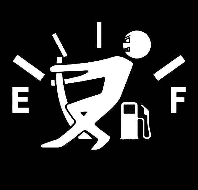 Funny Car Sticker Pull for Fuel Tank 