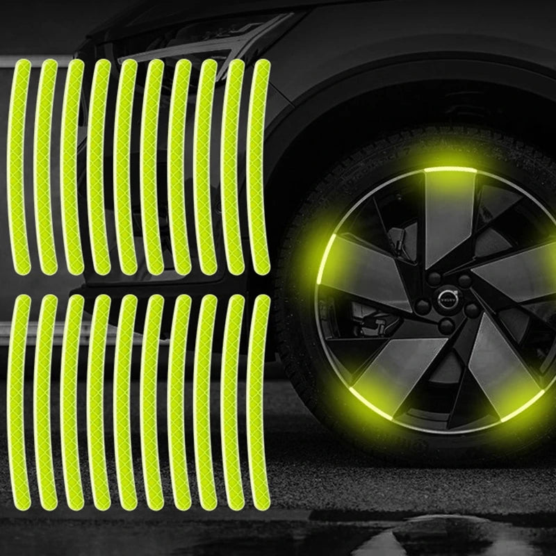 Luminous Tire Rim Reflective Strips