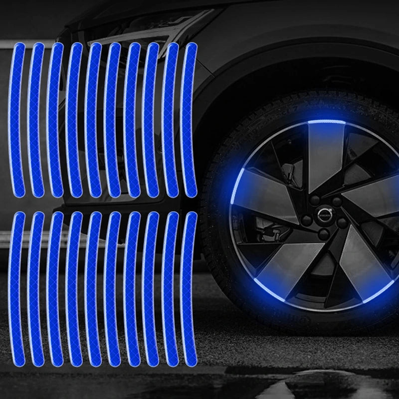 Luminous Tire Rim Reflective Strips